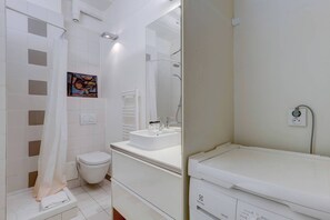 Shower, hair dryer