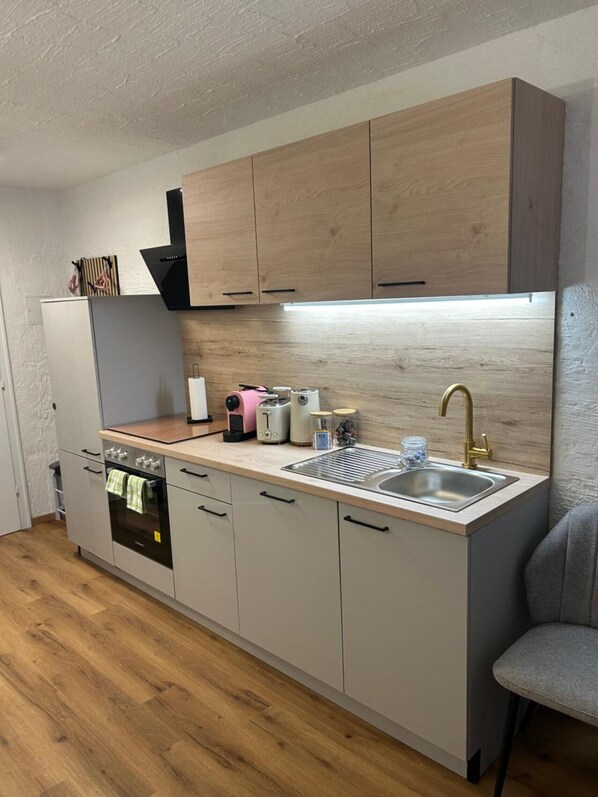 Fridge, oven, stovetop, dishwasher