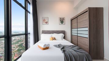 Hypo-allergenic bedding, memory-foam beds, blackout curtains