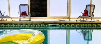 Cottage with covered pool in Auvergne