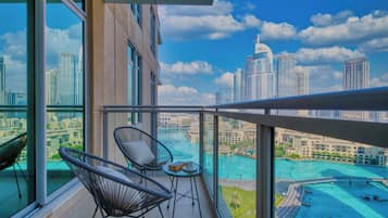 Appartamento Luxury, 1 camera da letto, balcone, vista città | Balcone