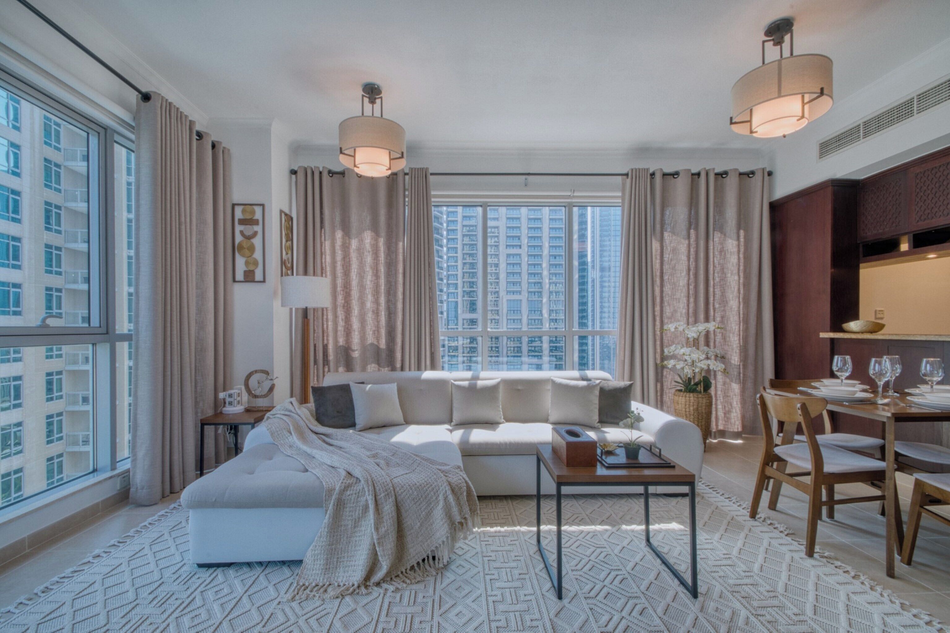 Luxury Apartment, 1 Bedroom, Balcony, City View | Living area