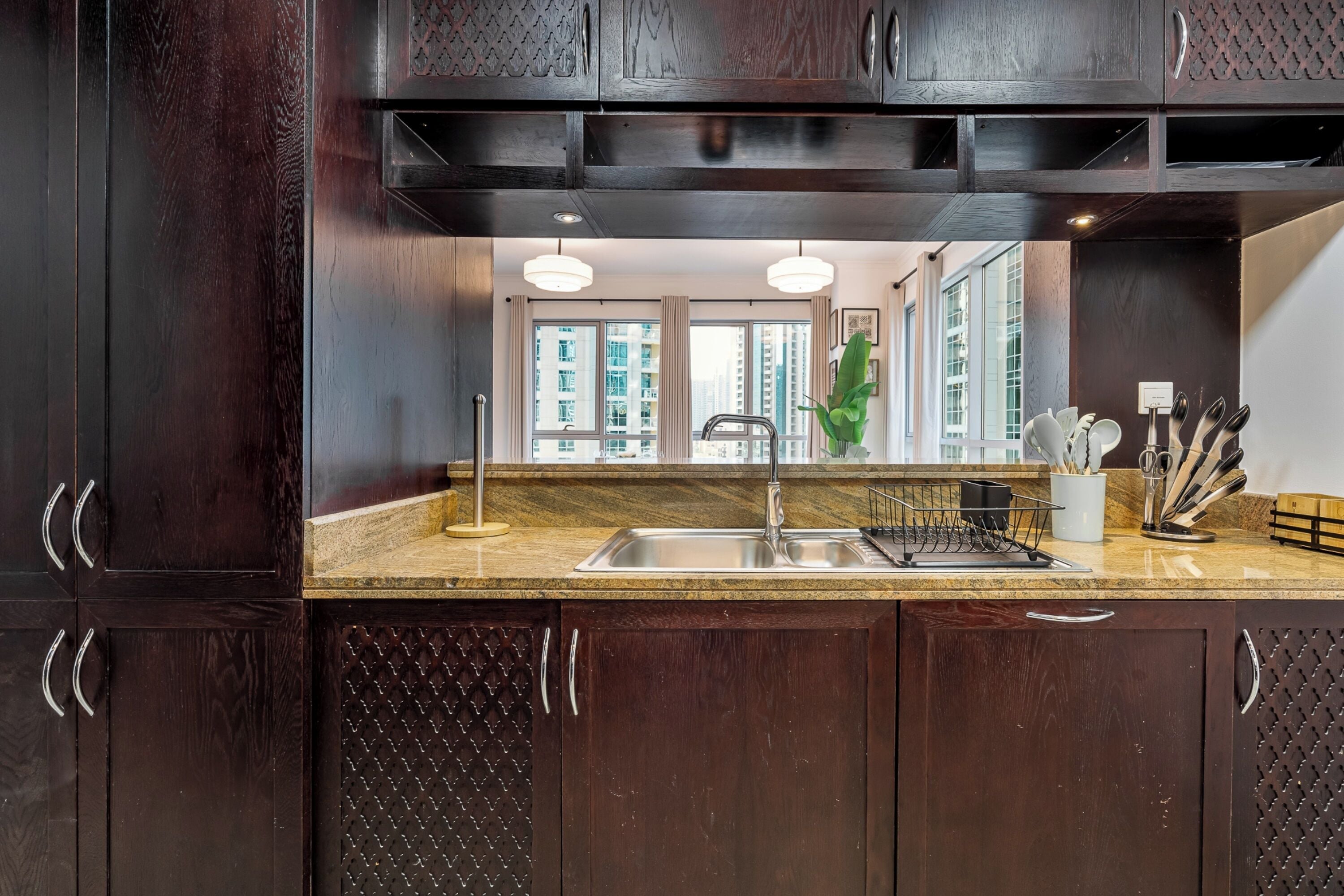 Deluxe Apartment, 1 Bedroom, Canal View | Private kitchen | Fridge, microwave, oven, stovetop