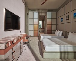 Ropa de cama de alta calidad y minibar