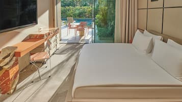 Premium bedding, minibar, in-room safe, soundproofing