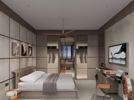 Ropa de cama de alta calidad y minibar 