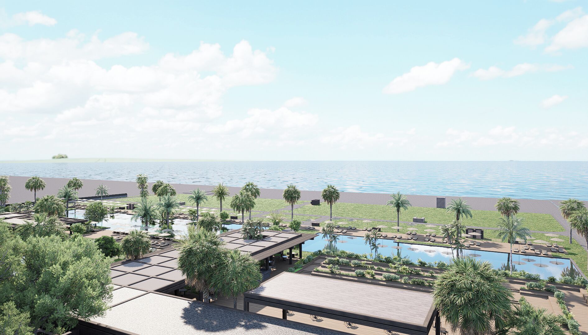Private beach