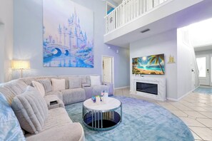 スマートテレビ、暖炉、テレビゲーム、DVD プレーヤー