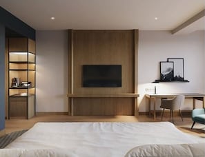 Cofres nos quartos, escrivaninha, espaço de trabalho para notebook