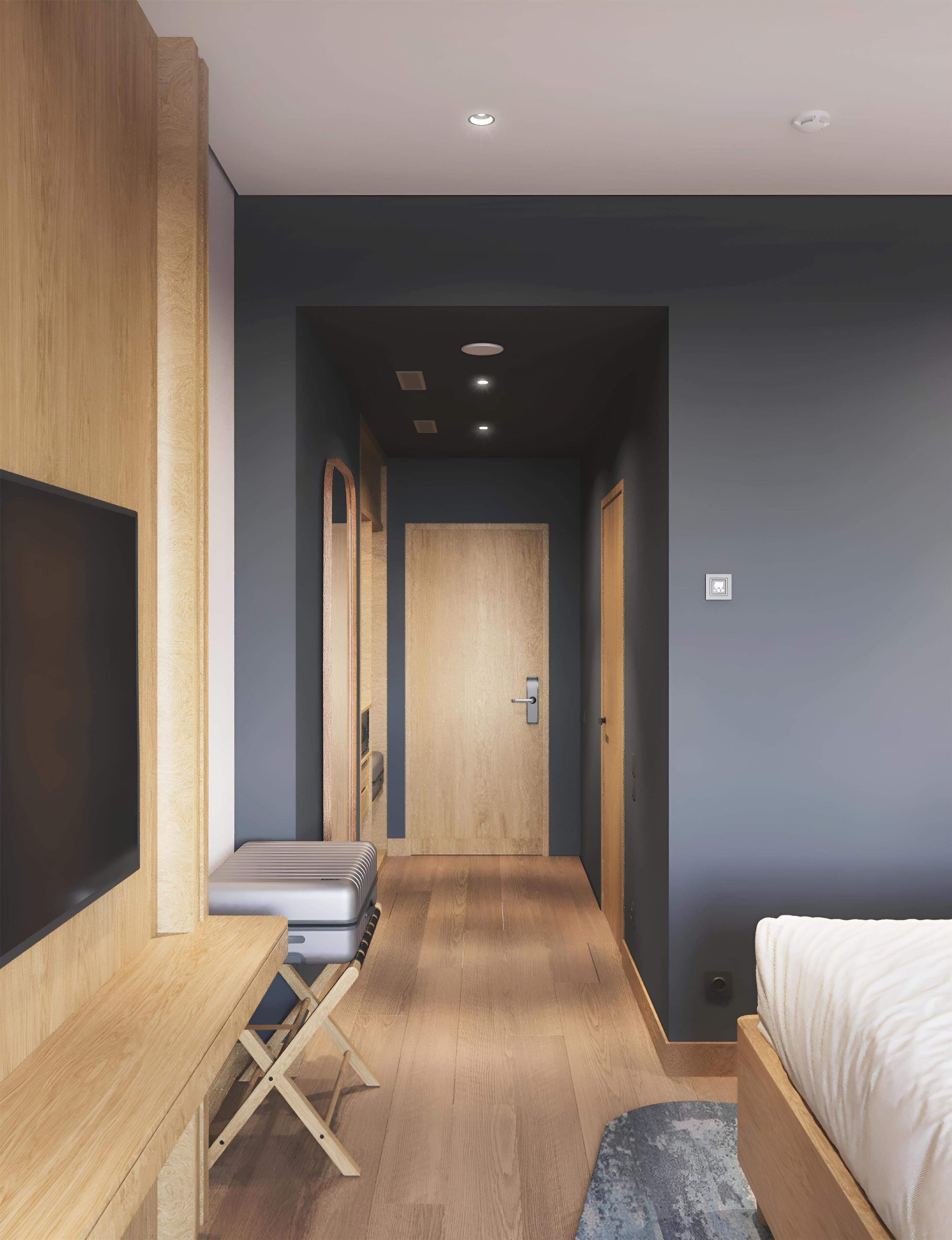Ropa de cama de alta calidad, edredón y minibar 