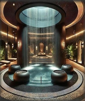 Sauna seca, sauna a vapor, banho turco/hammam, tratamentos corporais