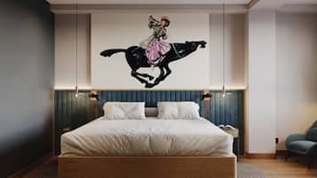 Premium bedding, down duvets, minibar, in-room safe