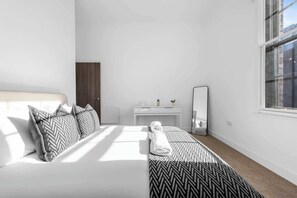 2 bedrooms, iron/ironing board, travel crib, WiFi