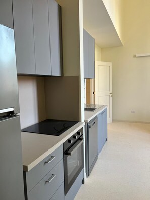 ثلاجة/مجمد بحجم كبير، فرن، موقد ط�هي مسطح، غسالة أطباق