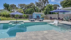 A heated pool