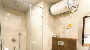 Free toiletries, hair dryer, towels, soap