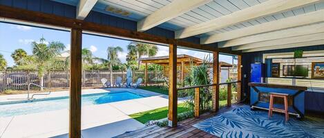 A heated pool