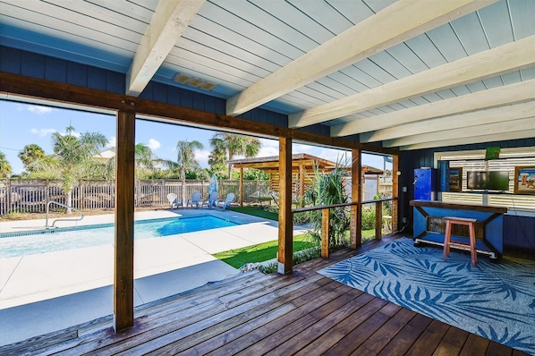 A heated pool
