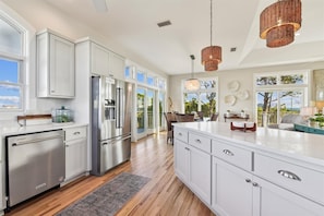 Fridge, dining tables - Welcome to Gulf Coast Getaway! (St. George Island)