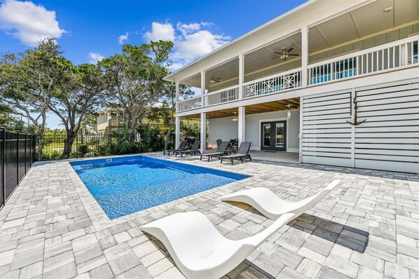 A heated pool