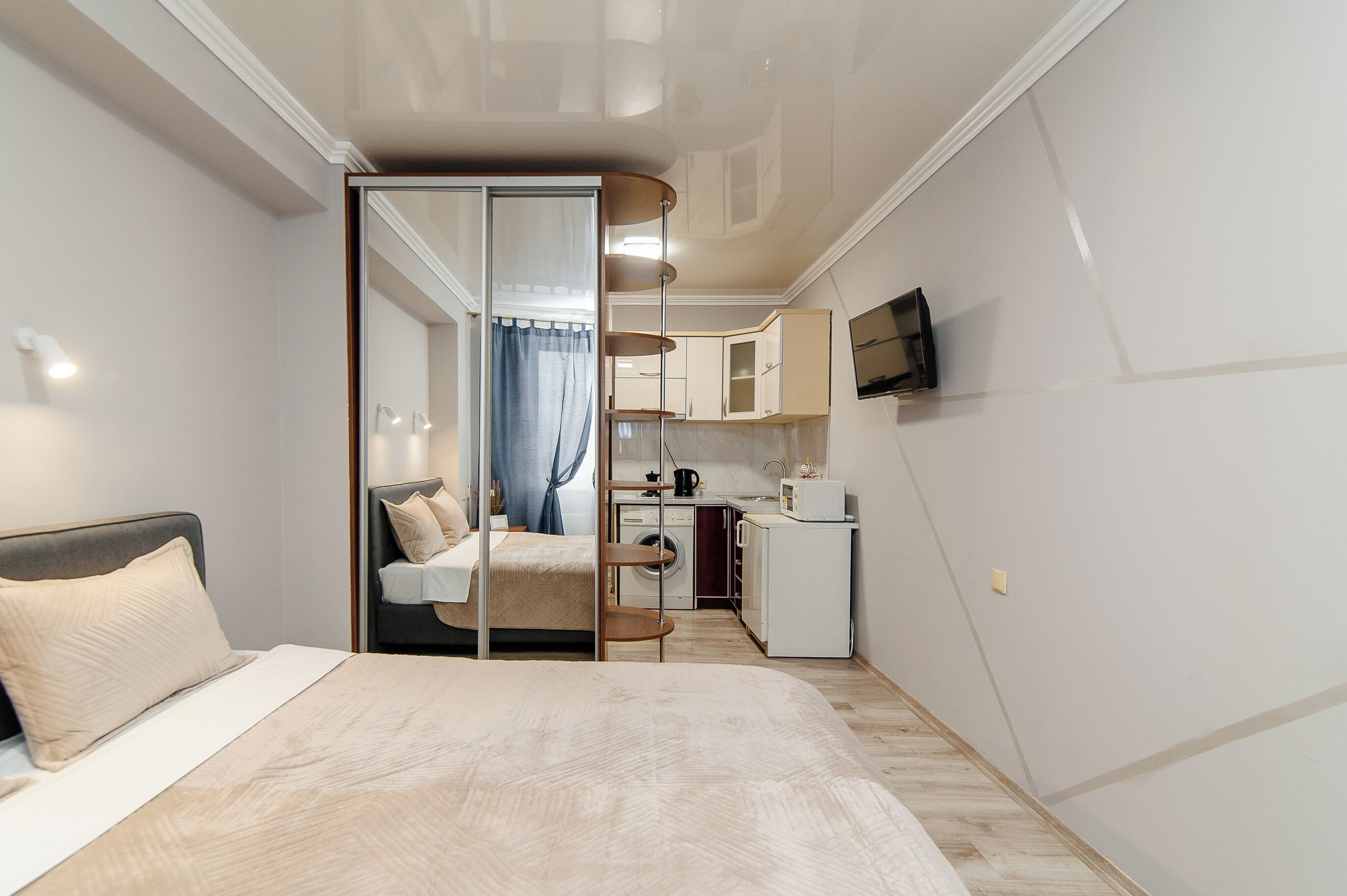 1 室のベッドルーム、アイロン / アイロン台、インターネット、ベッドシーツ