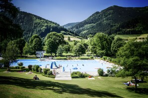 Pool - Apartment 'Ferienwohnung Tannenduft, 80 sqm' with shared terrace, shared garden and Wi-Fi (Simonswald)