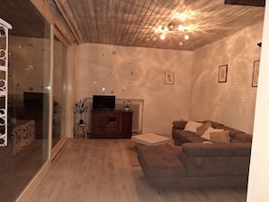 Fernseher, Kamin