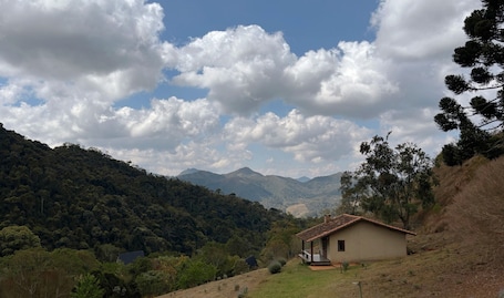 Comfort-Chalet, Veranda, Bergblick | Ausblick vom Zimmer