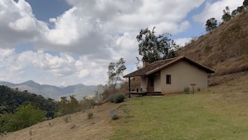 Comfort-Chalet, Veranda, Bergblick | Ausblick vom Zimmer