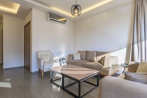 Apartment, 2 Bedrooms, Kitchen, City View | Living room - Elevate - Sleek 2-BR Apt by Santa Maria, Jal el Dib (Jal El Dib)