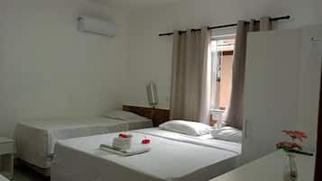 Desk, free WiFi, bed sheets