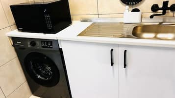 Microwave, oven, stovetop, paper towels