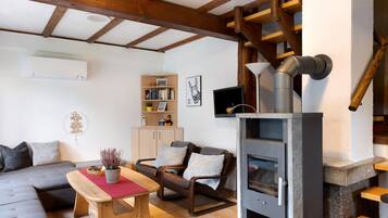 Télévision, cheminée, chaßne hi-fi