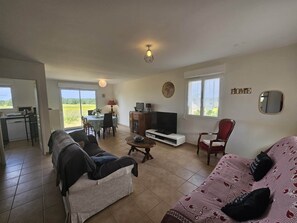 TV, DVD player, books - Quiet and panoramic view of fields and La Sarthe (La Mesnière)