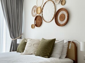 1 habitación, tabla de planchar con plancha y wifi 