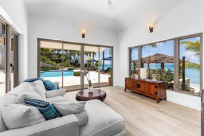 Luxury Villa, Ocean View | Living area