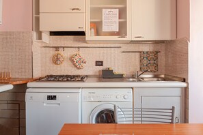 Fridge, oven, stovetop, dishwasher