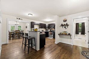 Microwave, oven, stovetop, dishwasher