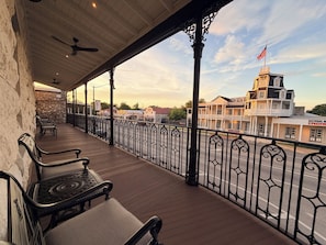 Luxury Suite, 2 Queen Beds, City View | Balcony view - Emigrant Boutique Hotel (Fredericksburg)