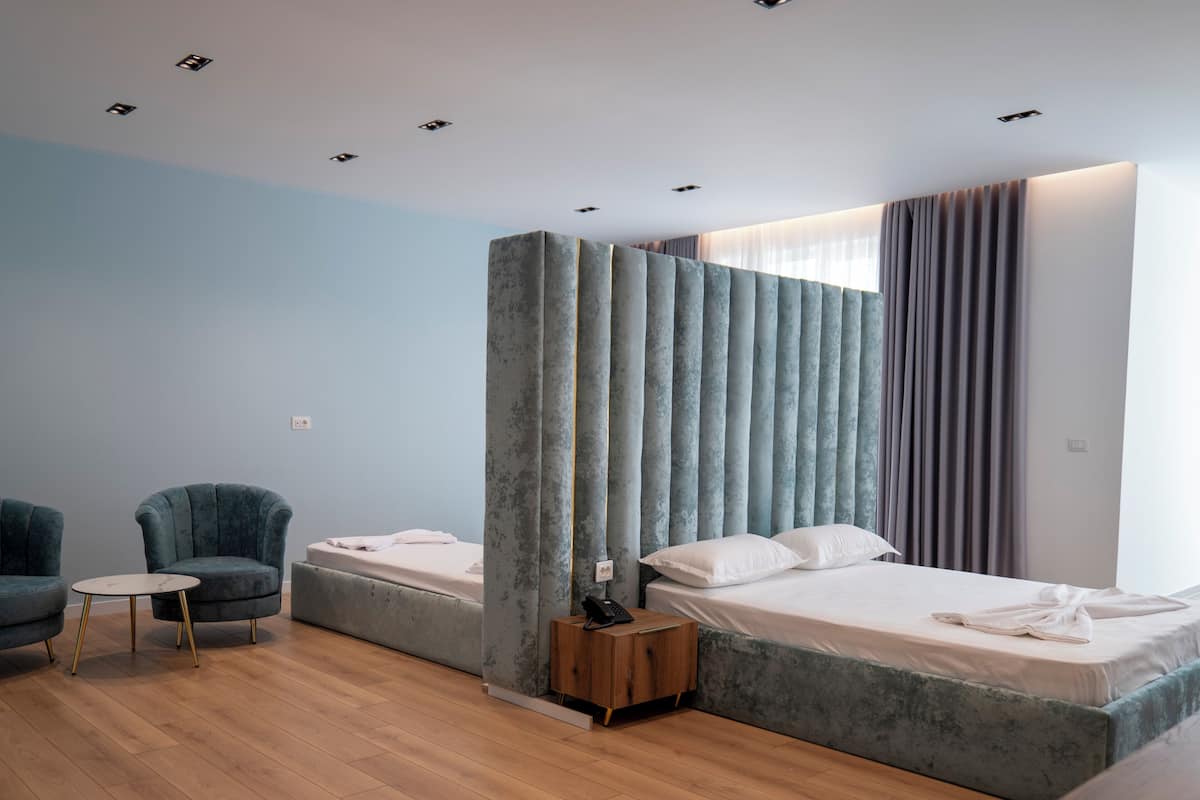 Egyptian cotton sheets, premium bedding, down duvets, in-room safe