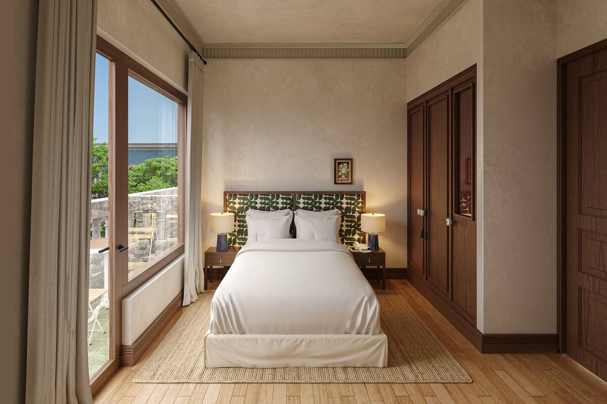 Klassieke kamer, balkon | Luxe beddengoed, bedden met traagschuimmatras, een minibar