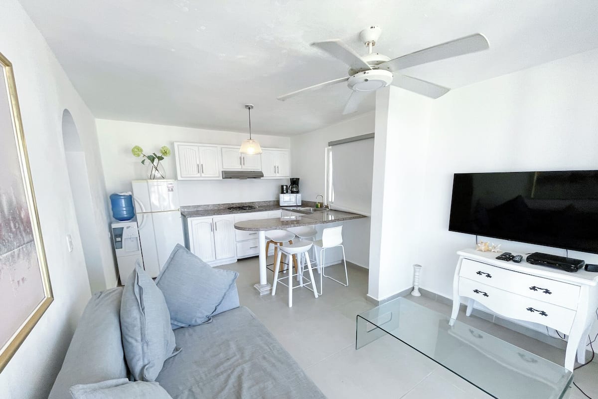 Apartment, 1 Bedroom, Balcony, Ocean View | Living area