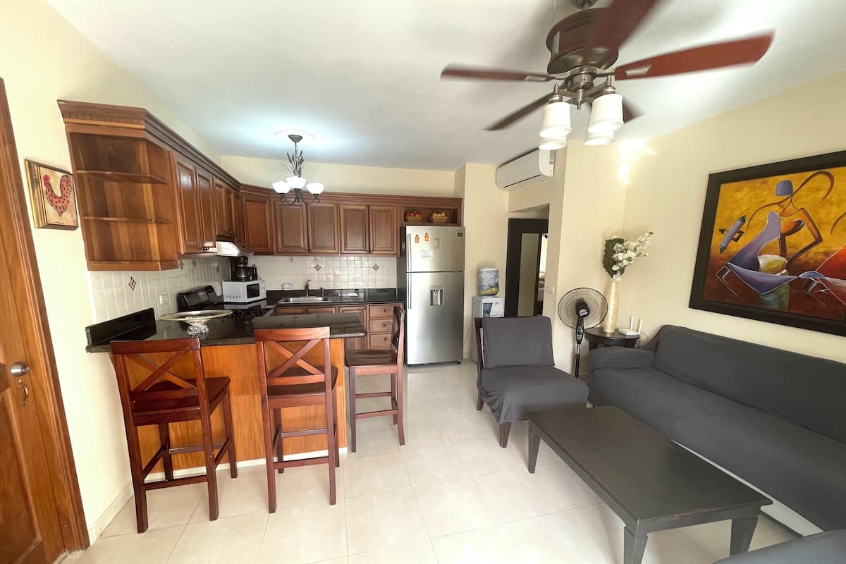 Apartment, Pool View | Living area