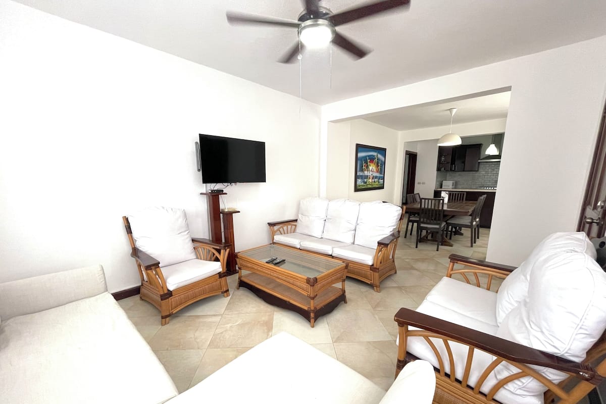 Apartament, 1 dormitori, al costat de la platja | Sala d'estar