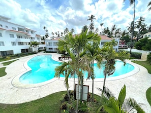 Apartment, Terrace, Pool View | View from room