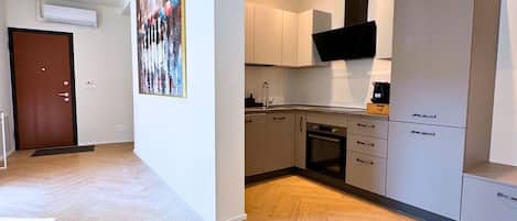 Refrigerador, horno, parrilla de estufa y lavavajillas