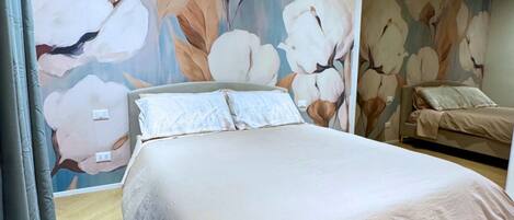 1 室のベッドルーム、WiFi、ベッドシーツ