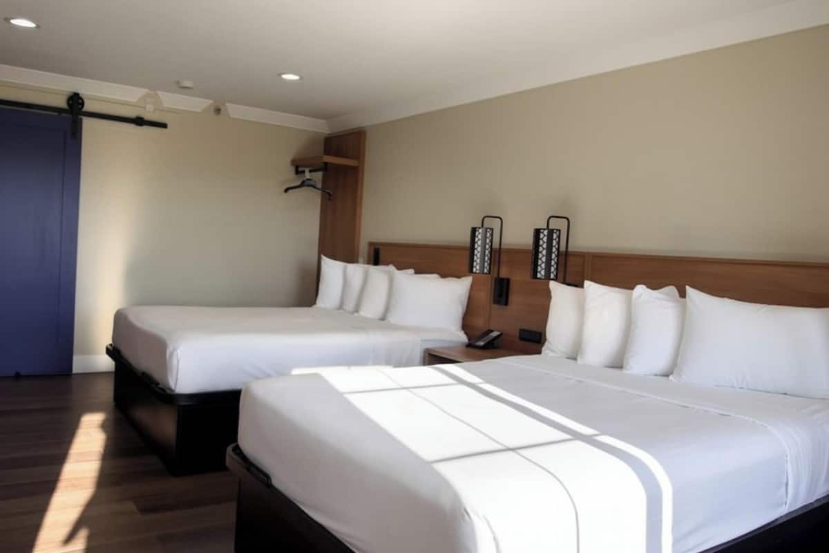 Premium-Vierbettzimmer, 2 Queen-Betten, Nichtraucher | Schreibtisch, laptopgeeigneter Arbeitsplatz, kostenloses WLAN