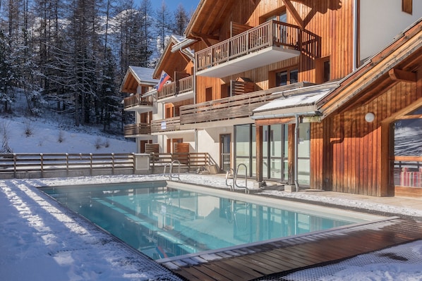 A heated pool