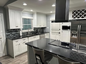 Microwave, oven, stovetop, dishwasher